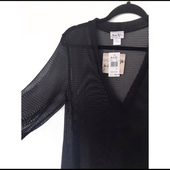 NWT Jordan Taylor Black Mesh Swimsuit Coverup - Picture 6 of 8